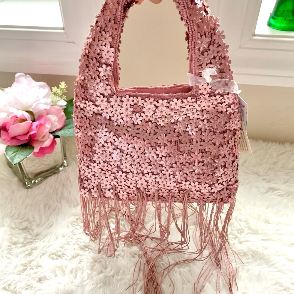 NWT Viral TikTok Pink Beaded Bag Made in India
